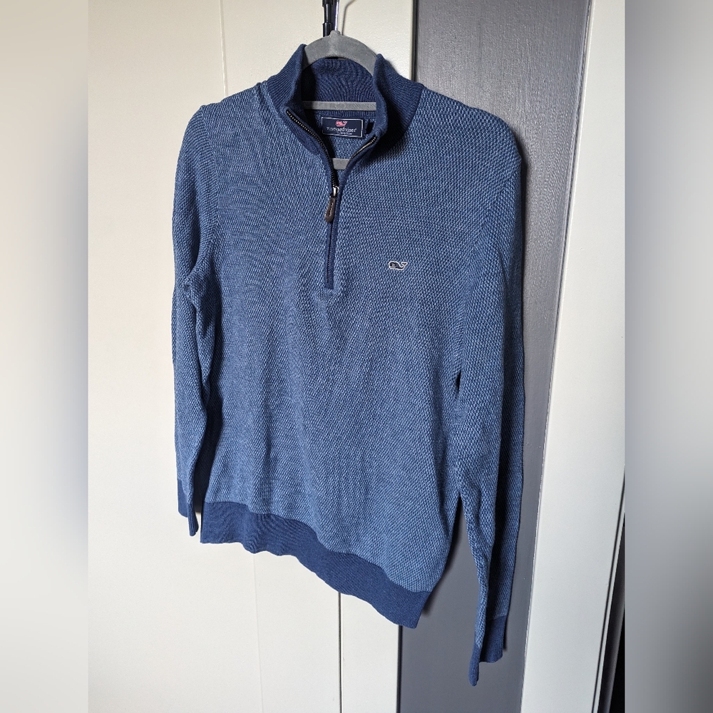 Blue Vineyard Vines Quarter Zip Knit